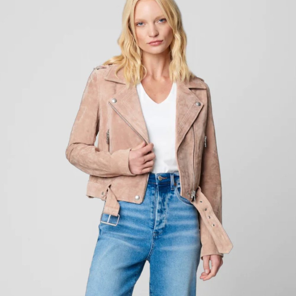 Blank NYC Moto Jacket in Desert Rose